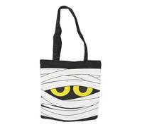 Tote Bag Momie Halloween En Coton Imprimé 25x25 Cm