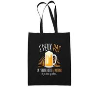 Tote Bag - Petite Bière - Noir - 10L - Coton Biologique - Idée Cadeau Unique