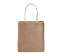 Tote Bag Plage Sacs fourre-tout en toile de jute vierges, sac à main de shopping en jute Beach, sacs-cadeaux réutilisables vintage(29X25X15cm)