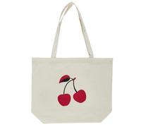 Tote Bag polyester et coton collection IBIZA 40x50 cm motif cerise beige