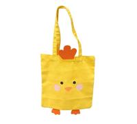 Tote bag Poussin de Pâques en coton imprimé 25,5 x 26 cm