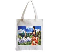 Tote bag Sac Shopping Princesse Mononoke Film Animation Japonnais Ashitaka San Fille Loup Miyazaki