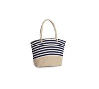 Tote bag style marin toile de jute Kimood - natural/navy - TU