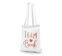 Tote bag Team Bride blanc 42 x 39 cm - Blanc