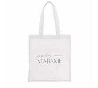 TOTE BAG TISSU APPELEZ-MOI MADAME 31X35CM BLANC