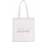 tote bag tissu appelez-moi madame 31x35cm blanc - générique 97795 Blanc
