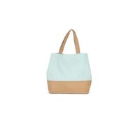 Tote bag toile de coton et jute Kimood - ice mint/natural - TU