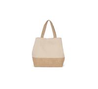Tote bag toile de coton et jute Kimood - light sand/natural - TU