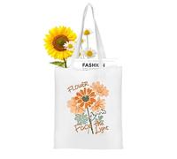Tote Bag Toile, Sac Tissu Coton Cabas Réutilisable, Cadeau Maitresse Tote Bag, Coton Lavable Cadeau Original pour Idéal Fête des Maîtres, Noël ou Fin d'Année Scolaire, 38 x 32 cm