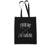 Tote Bag - Twirling - Je peux pas - Noir - 10L - Éco-responsable - Personnalisable