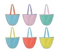 Tote Bags Ensemble de 6 Sacs à Main Légers | Sac Plage En Résille Pour Été Vacances Loisirs Croisière Bateau Plein Air Camping Navigation Femmes Filles Ados Enfant