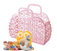 Tote de gelée - sacs de gelée lumineuse en tout-bas-bain de la plage des filles, sac de plage imperméable Sac de baignade pour femmes - grande capacité d'épicerie en velours côtelé pour les plages de