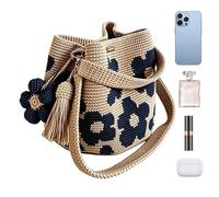 Tote en crochet Tote Bag Épaule Bohème à Motifs Fleuris