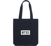 Grupo Erik - Tote Bag Noir BT21 | Tote Bag Coton Bio 37 x 39 cm | Sac Fourre-Tout Reutilisable, Sac de Courses, Sac en Tissu, Tote Bag Plage, Sac Cabas