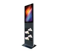 Totem vidéo 32'', FULL HD, 500 cd, 24h/7j, Indoor, Tactile, avec porte brochures