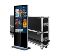 Totem vidéo 43'', FULL HD, 500 cd, 24h/7j, Indoor, Tactile + Flightcase