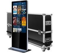 Totem vidéo 43'', FULL HD, 500 cd, 24h/7j, Indoor, Tactile + Flightcase Noir G