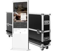 Totem vidéo indoor tactile 43" FULL HD 500cd Blanc avec flightcase Noir G