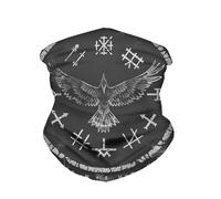 Totem Viking Cool du Corbeau Unisexe Echarpe Gaiter Unique Balaclava Multi-Usage Echarpe Tête Pirate Bandana pour Escalade Ski Sports