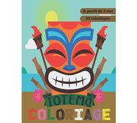 Totems coloriage: Carnet de coloriage totems indien | 25 coloriages | Tous âges | 50 pages |