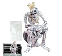 TOTENKOPF-AUTO-AIR Distributeur de parfum d'air | La voiture a été personnalisée pour la climatisation du crâne Décoration d'entreprise d'aromathérapie de parfum Halloween ornements