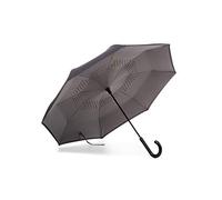 Totes InBrella - Reverse Close Umbrella with Invisible Water Repellent Coating - Auto Close, Inverted, Dripless, and Stormproof for Rainy Weather