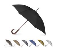 totes Parapluie avec manche en bois à ouverture automatique., Noir (Noir) - 9302