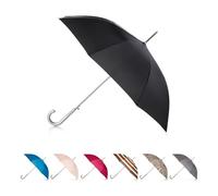 Totes Parapluie écologique unisexe à ouverture automatique avec poignée en J Noir Taille unique