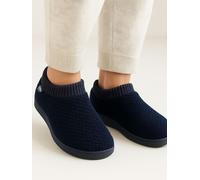 Totes Totes Blue Isotoner Ladies Popcorn Full Back Bootie Slippers