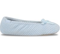 Totes Totes Blue Popcorn Terry Ballet Slippers with Cushioned Comfort