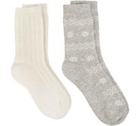 Totes Totes Cream Ladies Cashmere Blend Ankle Socks 2 Pack
