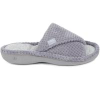Totes Totes Grey Ladies Isotoner Popcorn Turnover Open Toe Slippers