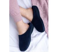 Totes Totes Navy Isotoner Popcorn Terry Mules Slippers