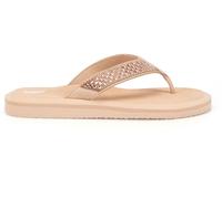 Totes Totes Nude Beaded Flip Flops