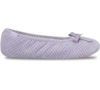 Totes Totes Purple Popcorn Terry Ballet Slippers with Cushioned Comfort