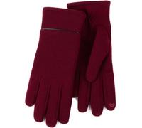 Totes Totes Red Isotoner Ladies Thermal Smartouch Winter Gloves With Piping Detail