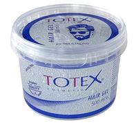 Totex Gel Coiffant Extra Fort 500 ml | Gel Coiffant Transparent avec Effet Dur et Brillant Azulène | Formule Sans Alcool pour une Tenue Extra Forte | Idéal pour Créer des Coiffures Précises