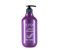TOTEX Shampooing Pour Cheveux Silver 500ml | Shampoing Violet Éclaircissant pour Cheveux Blonds | Idéal pour Éliminer les Reflets Jaunes | Formule Nourrissante pour un Éclat Optimal