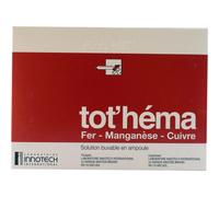 Tot'Hema Fer Manganèse Cuivre Solution Buvable 20 Ampoules