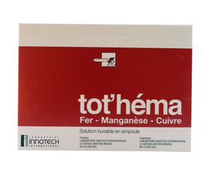 Tot'Hema Fer Manganèse Cuivre Solution Buvable 20 Ampoules