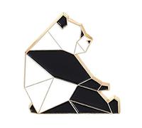 TOTIKI Broche Pins Broche Animal Et Mignon Alliage Simple Lapins Mignons Panda Renard Broches pour Tout Le Monde Femme(Black)