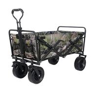 TOTIKI Chariot De Jardin Chariot De Chariot Utilitaire Pliant Chariot Extérieur Pliable avec Poignée Réglable De Roue pour Le Camping Épicerie Sport Shopping Chariot Transport(C)