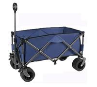 TOTIKI Chariot De Jardin Chariot Pliant Chariot De Jardin Utilitaire Chariot À Provisions Roulant Portable pour Pique-Nique en Plein Air sur La Plage Chariot Transport(Blue)