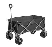 TOTIKI Chariot De Jardin Chariot Pliant Chariot De Jardin Utilitaire Chariot À Provisions Roulant Portable pour Pique-Nique en Plein Air sur La Plage Chariot Transport(Black)