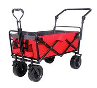 TOTIKI Chariot De Jardin Chariots De Jardin Portables Camping Wagon Chariot De Plage Chariot Pliant avec Roues Caddies en Plein Air Chariot De Pêche De Camping Chariot Transport(A)