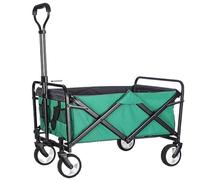 TOTIKI Chariot De Jardin Wagon Pliant Pliable Wagon Utilitaire Chariot Jardin Extérieur Wagon De Camping Wagon De Sport Robuste Étanche Chariot Transport(Grün)