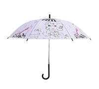 TOTIKI Parapluie Parapluie Givré Transparent Longue Poignée Automatique Droit Incurvée Léger Étanche À La Pluie Coupe-Vent Parapluies Voyage(C)