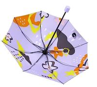 TOTIKI Parapluie Sunny Rain Umbrella Parasol De Protection Solaire Pliable À Double Usage pour Femme Compact Et Portable Parapluies Voyage(E)