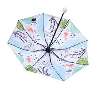 TOTIKI Parapluie Sunny Rain Umbrella Parasol De Protection Solaire Pliable À Double Usage pour Femme Compact Et Portable Parapluies Voyage(B)