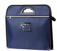 TOTIKI Porte Document Document Portable Sac Mistique Meeting Business Office Pocket Oxford Canvas with Zipper Handbag Trieur Organiseur(Black)